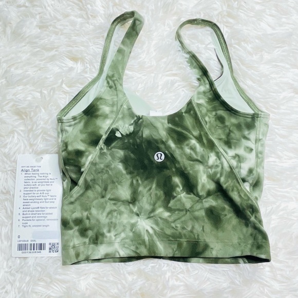 lululemon Align Green Cropped Tank Top - Picture 2 of 4
